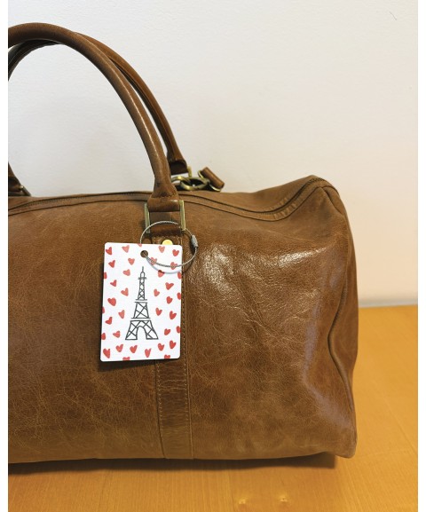 ÉTIQUETTE BAGAGE EN BOIS PICTO-COEUR