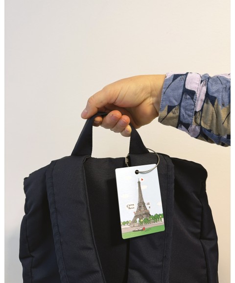 ÉTIQUETTE BAGAGE EN BOIS TOUR EIFFEL