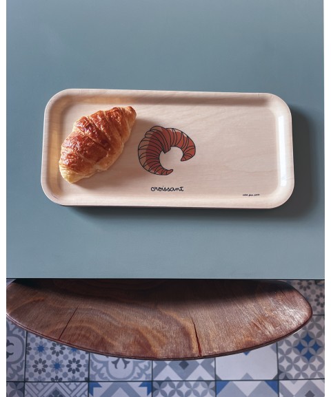 PETIT PLATEAU EN BOIS CROISSANT