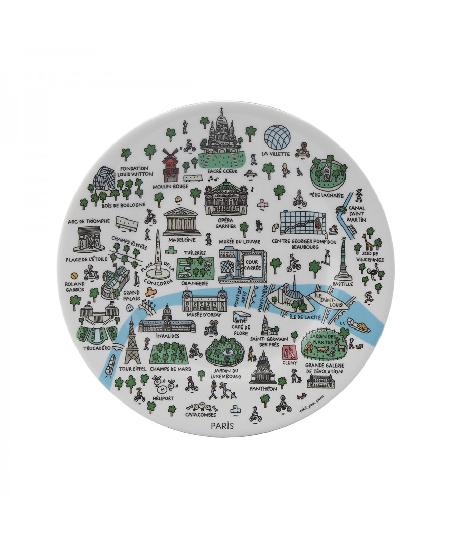 DESSERT PLATE PARIS MAP
