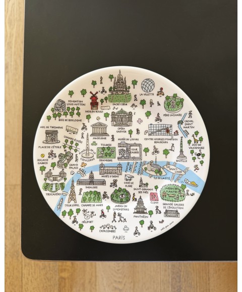 DESSERT PLATE PARIS MAP