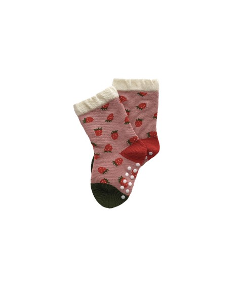 CHAUSSETTES ANTIDÉRAPANTES 6-12 MOIS LES FRAISES