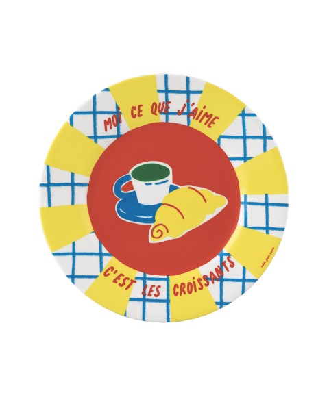 ASSIETTE CROISSANT MOI CE QUE J'AIME Ø20cm