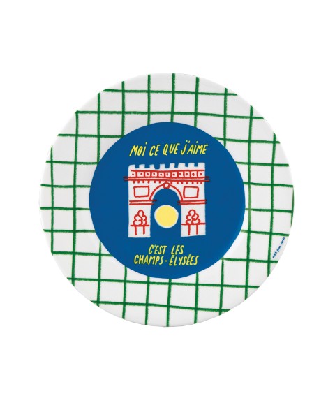 ASSIETTE CHAMPS-ÉLYSÉES MOI CE QUE J'AIME Ø20cm