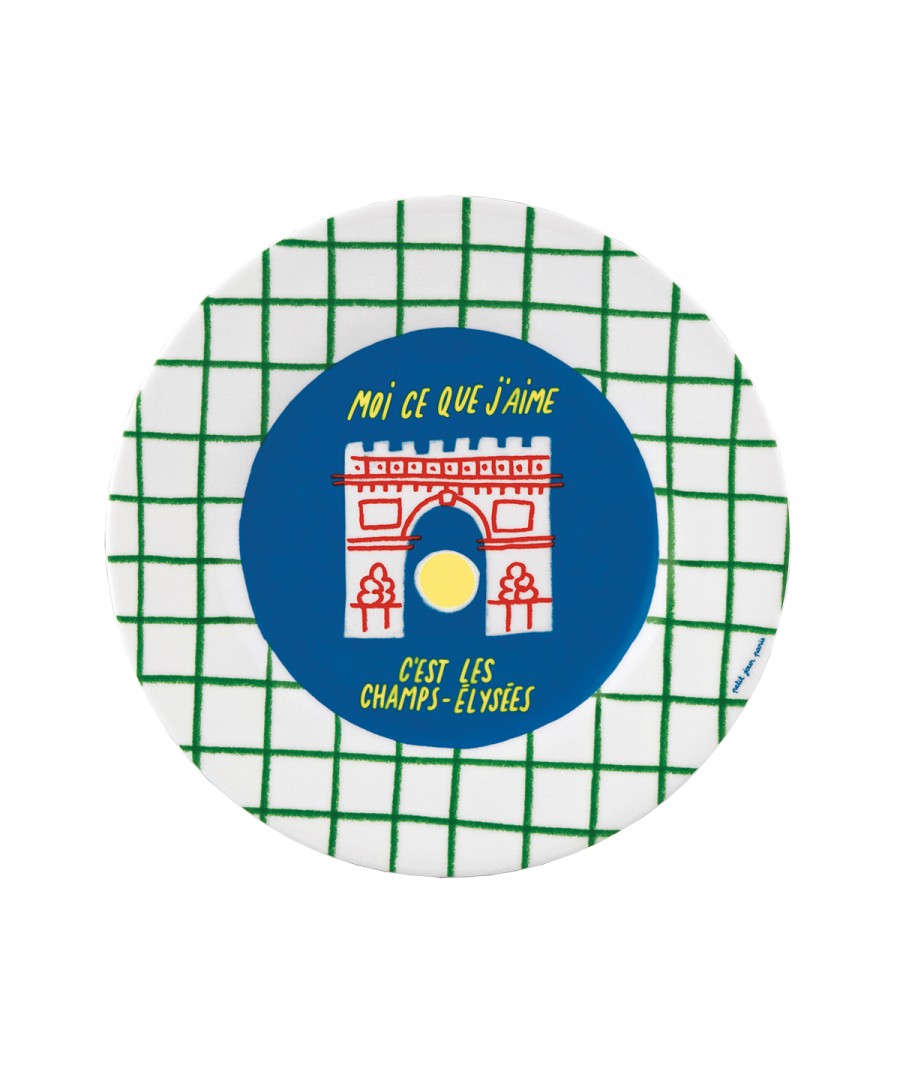 ASSIETTE CHAMPS-ÉLYSÉES MOI CE QUE J'AIME Ø20cm