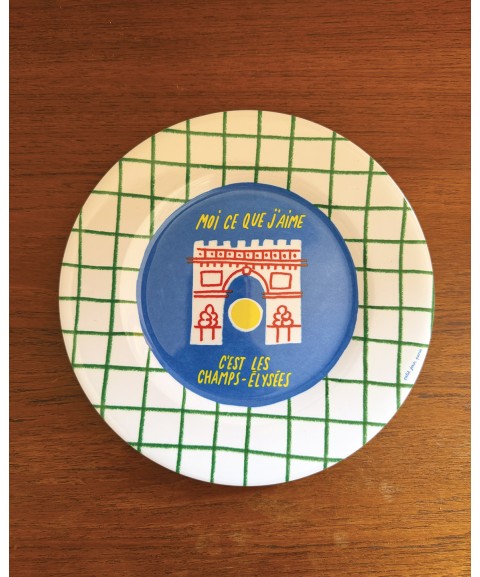 ASSIETTE CHAMPS-ÉLYSÉES MOI CE QUE J'AIME Ø20cm