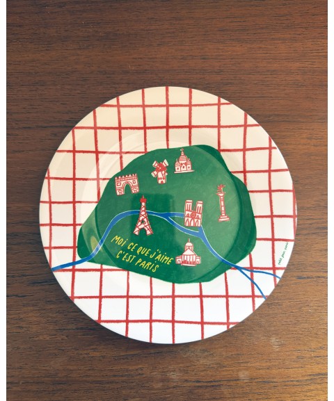 ASSIETTE PARIS MOI CE QUE J'AIME Ø20cm