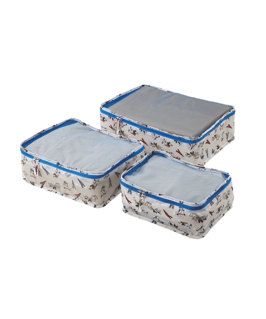 SET OF 3 PACKING CUBES DOGGY IN PARIS