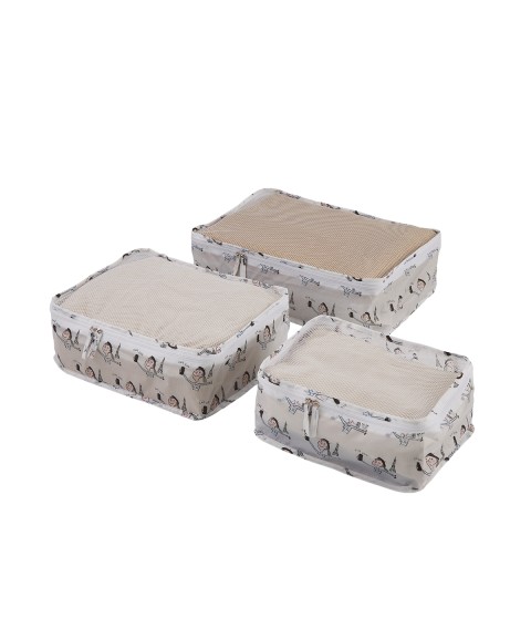 SET OF 3 PACKING CUBES "SELFIE"