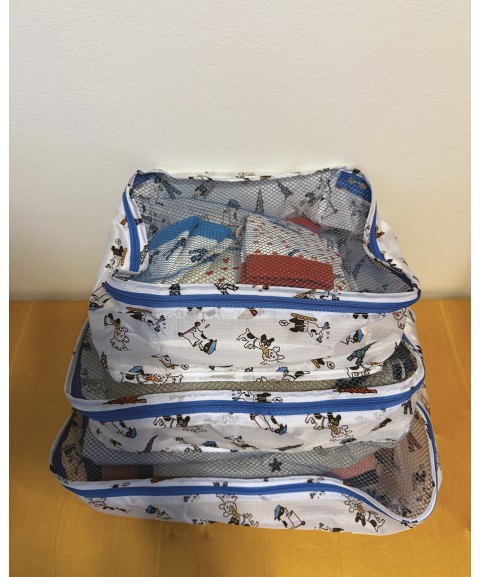 SET OF 3 PACKING CUBES DOGGY IN PARIS