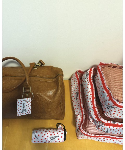 SET OF 3 PACKING CUBES "PICTO-COEURS"